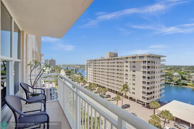 a view of a city from a balcony