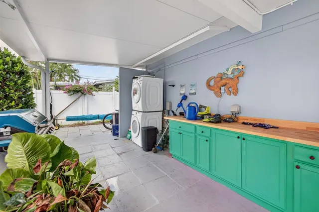 a room with storage and utility