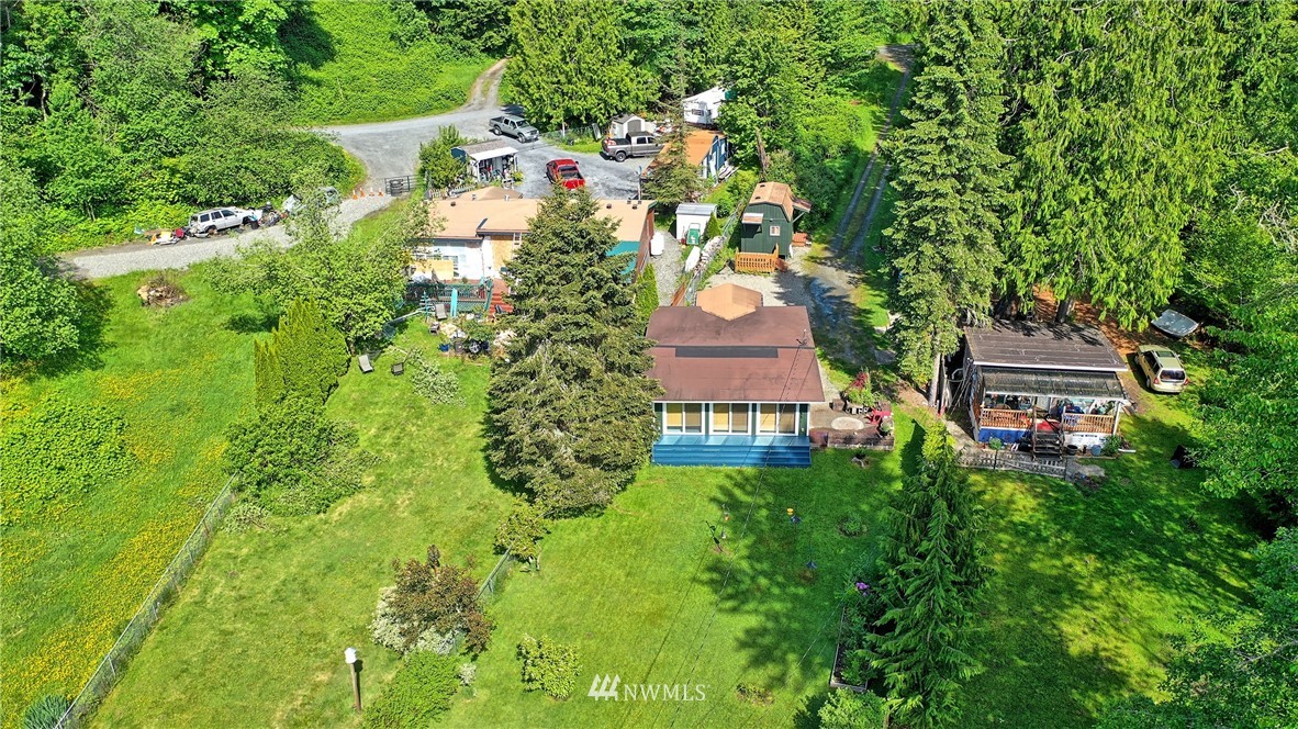18812 Lerch Road Snohomish, WA 98290 - Photo 33 of 35 an aerial view of residential house with outdoor space and trees all around