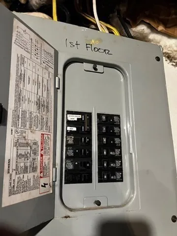 a close up view of electric board