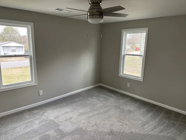 an empty room with a window