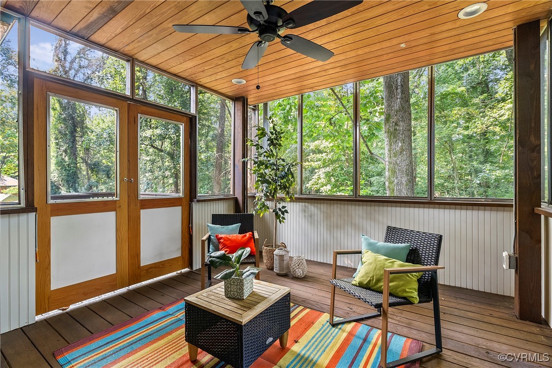 2502 Brookwood Road North Chesterfield, VA 23235 - Photo 23 of 32 a living room with patio furniture and a floor to ceiling window