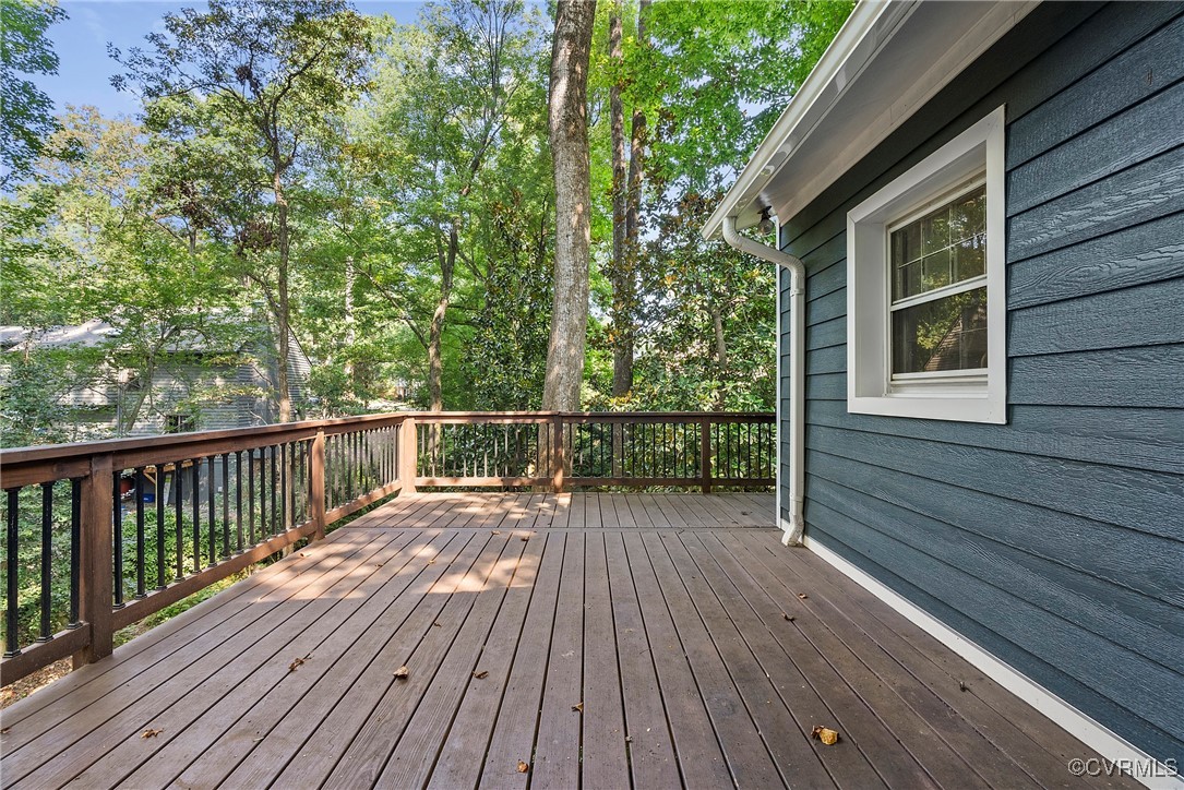 2502 Brookwood Road North Chesterfield, VA 23235 - Photo 24 of 32 a view of deck with wooden floor and fence