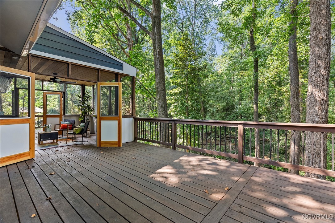 2502 Brookwood Road North Chesterfield, VA 23235 - Photo 25 of 32 a view of a balcony with couch and wooden floor