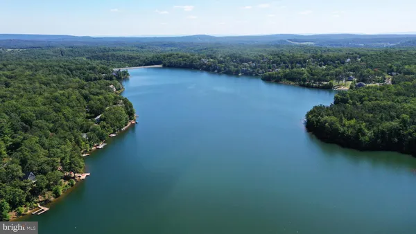 view of lake with mountain
