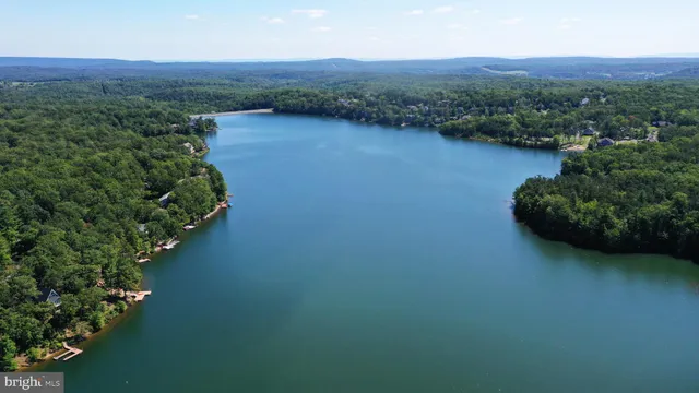 view of lake with mountain