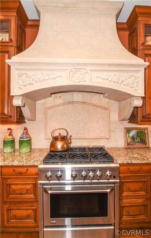 201 Kinloch Road Manakin-Sabot, VA 23103 - Photo 14 of 50 GE Monogram gas stove and custom built limestone h