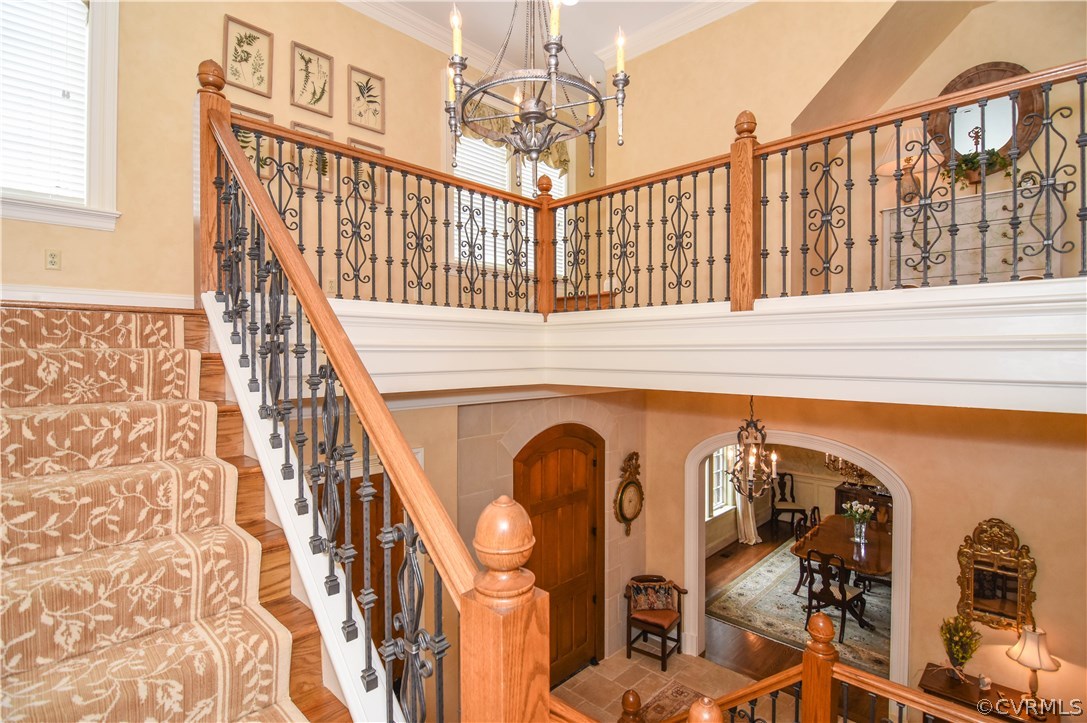 201 Kinloch Road Manakin-Sabot, VA 23103 - Photo 6 of 50 Foyer stairs going to the second floor with custom
