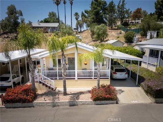 a front view of a building with street view