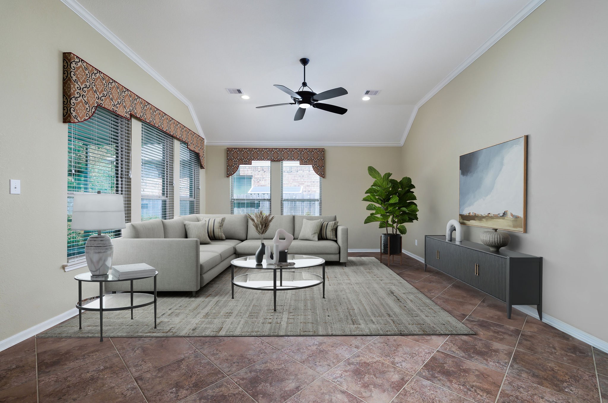 3573 Falcon Way Conroe, TX 77304 - Photo 13 of 34 Living room-virtually staged