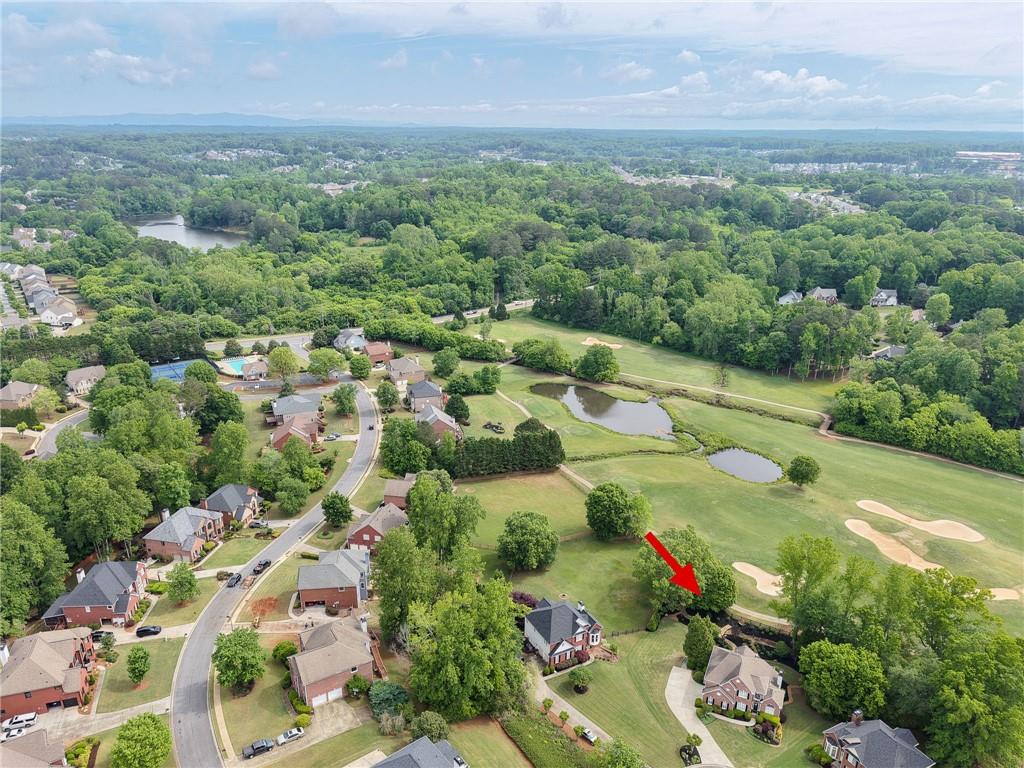 204 Golden Bell Way Canton, GA 30115 - Photo 75 of 81 an aerial view of residential house with outdoor space and trees all around