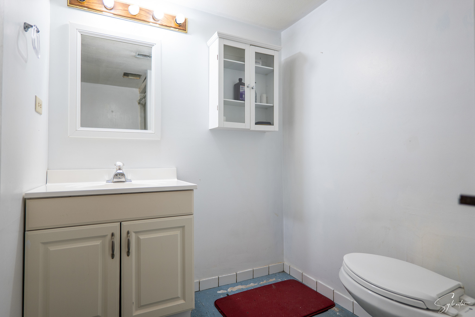 904 Chippewa Drive Elgin, IL 60120 - Photo 24 of 35 a bathroom with a toilet a sink a vanity and mirror