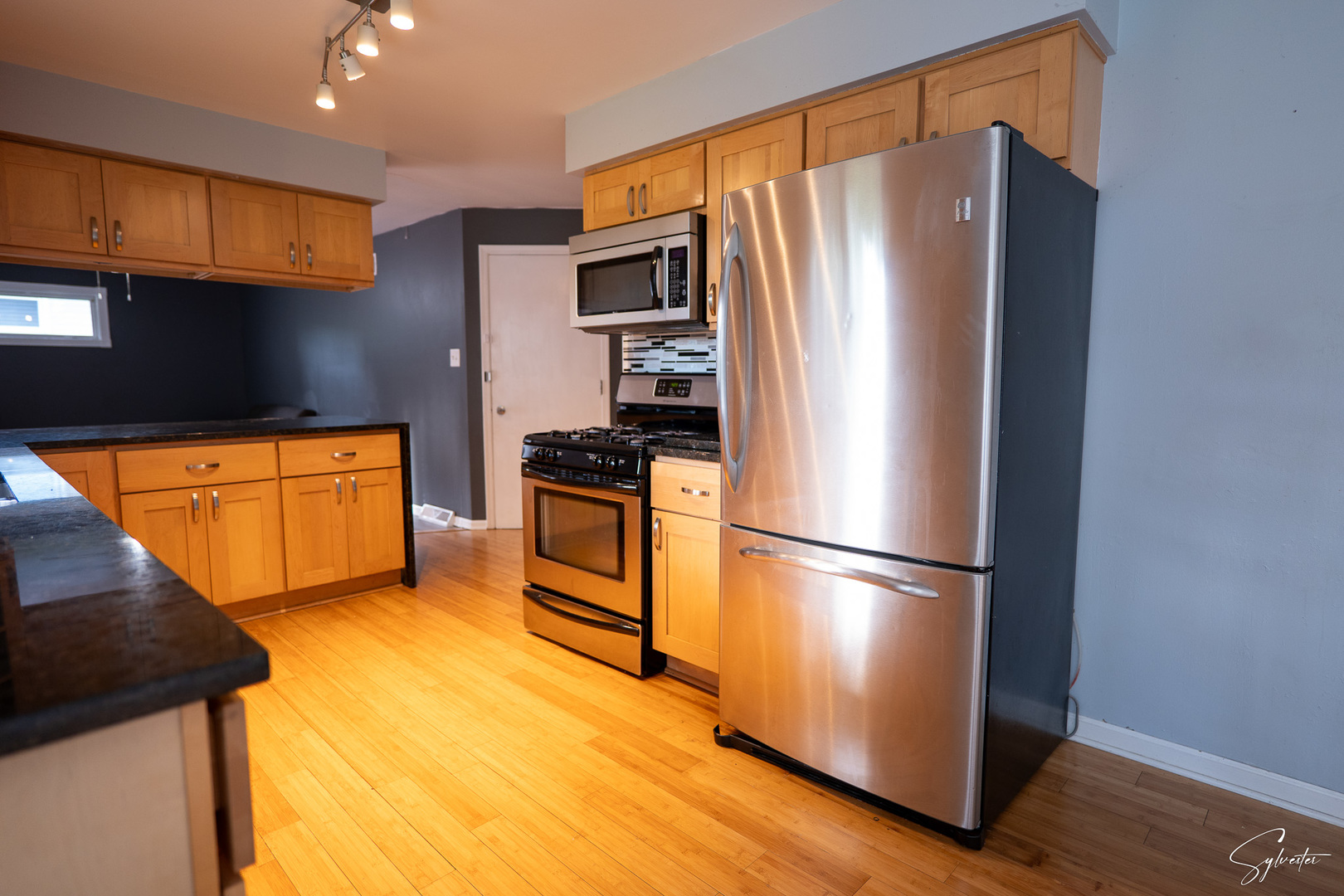 904 Chippewa Drive Elgin, IL 60120 - Photo 7 of 35 a kitchen with stainless steel appliances a refrigerator and a stove top oven