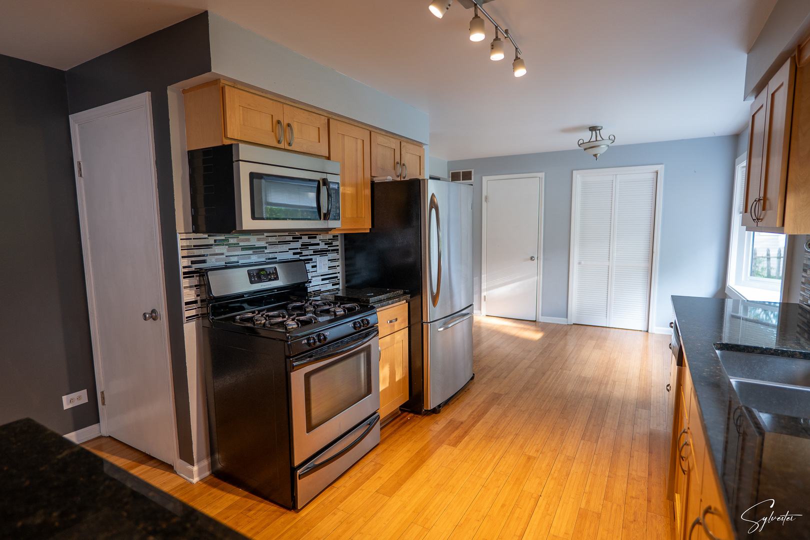 904 Chippewa Drive Elgin, IL 60120 - Photo 8 of 35 a kitchen with stainless steel appliances granite countertop a stove a refrigerator and a microwave