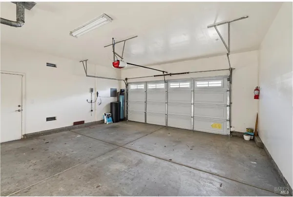 a view of a garage
