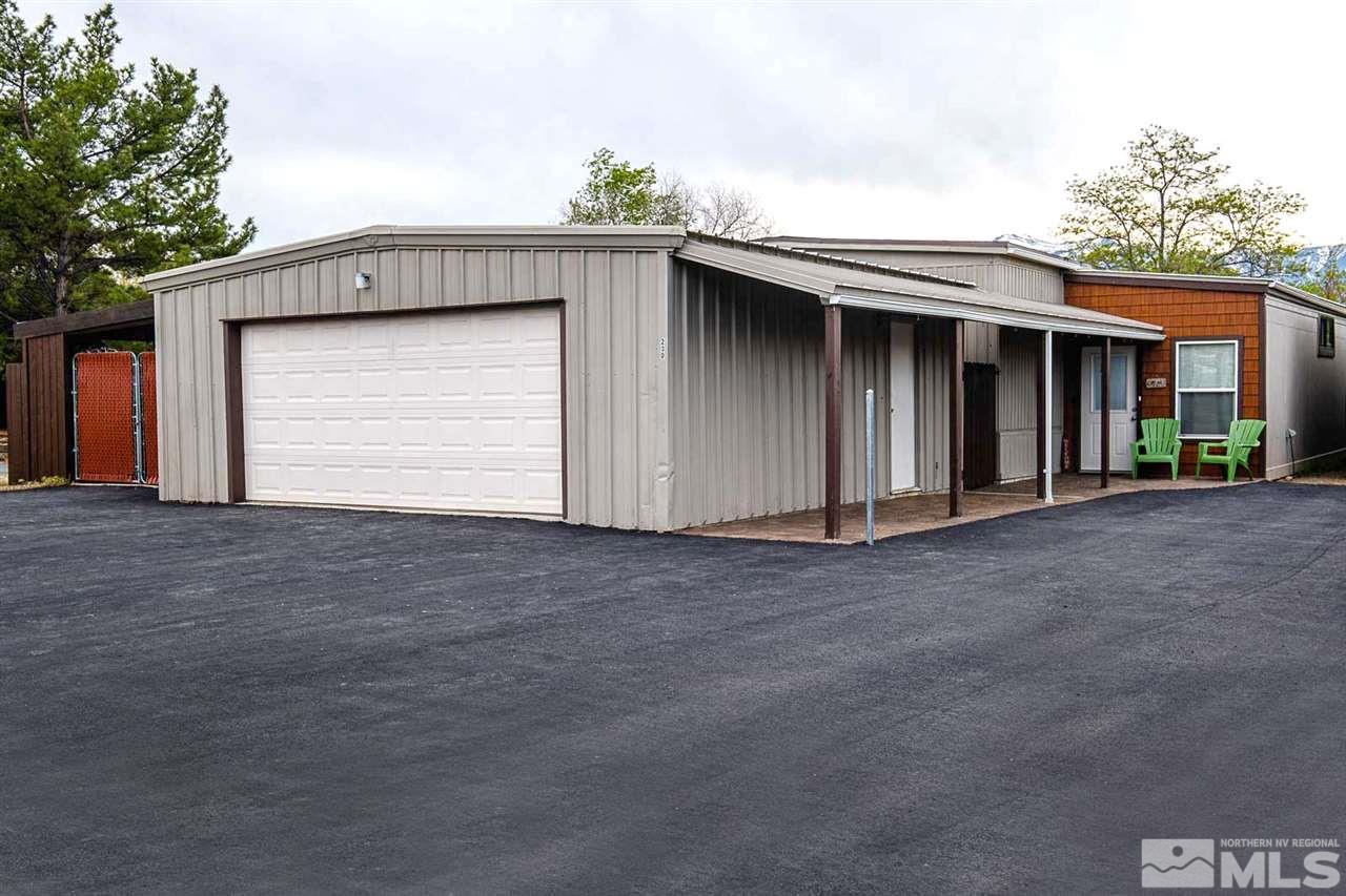 a view of a house with a outdoor space