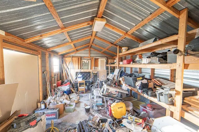 a room with gym equipment