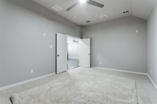 an empty room with an entryway