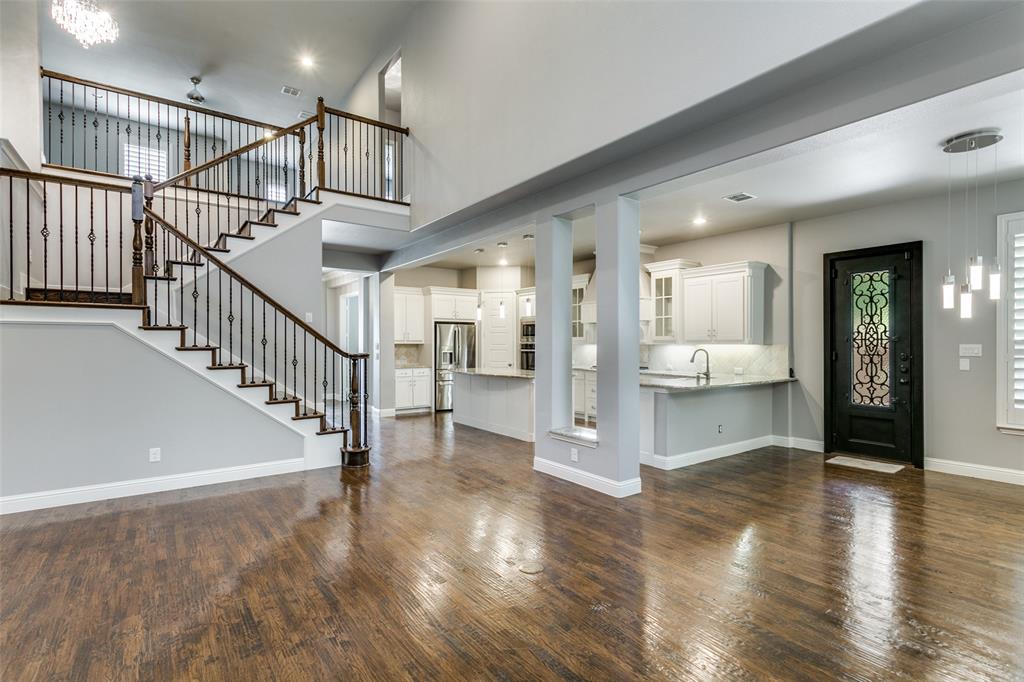 404 Bennington Lane Keller, TX 76248 - Photo 9 of 38 a view of entryway and hall with wooden floor