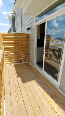 a view of the balcony