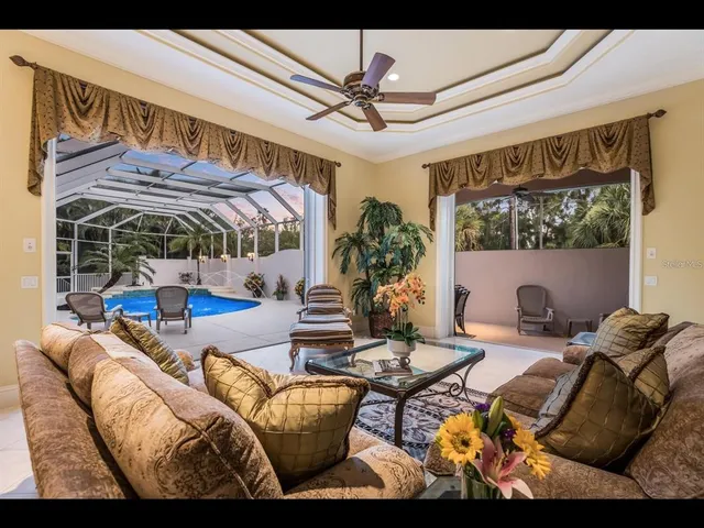 a outdoor living space with furniture and outdoor view