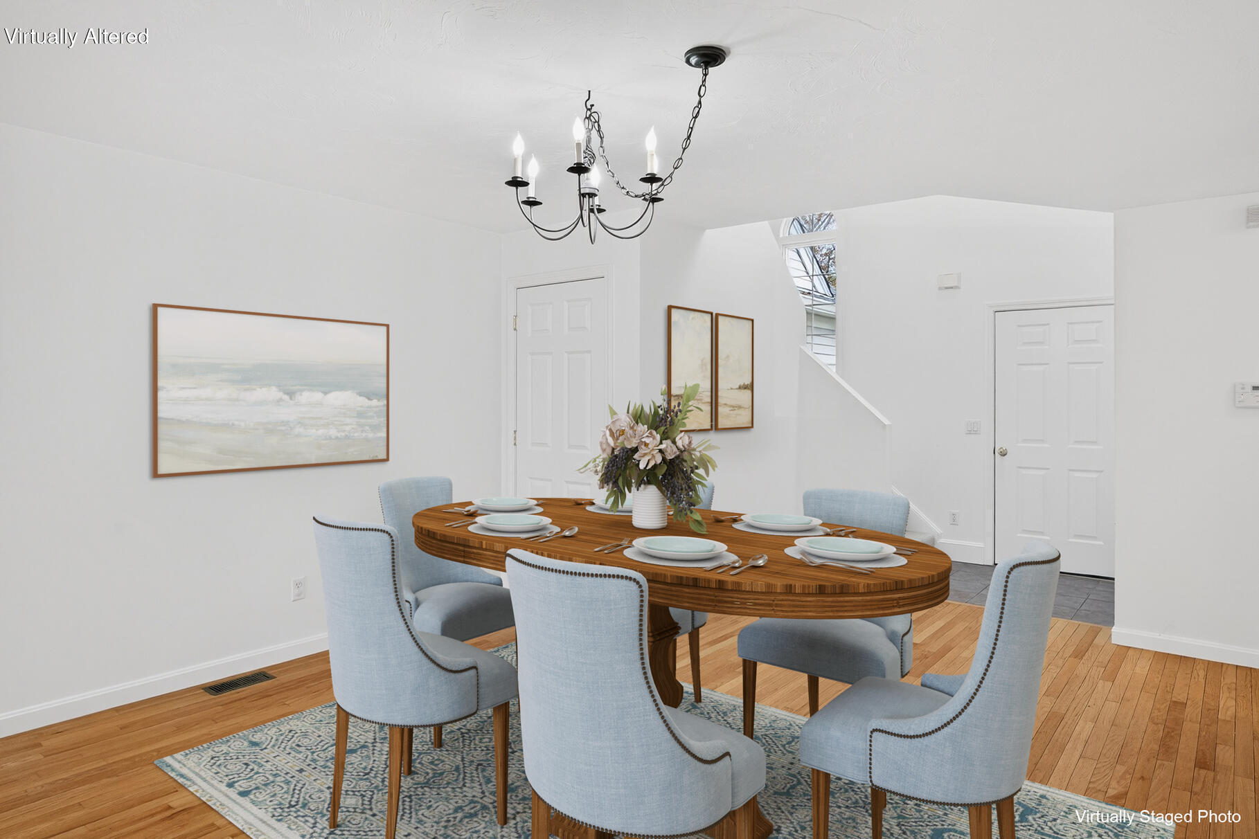 16 Gold Leaf Lane, Unit 16 Mashpee, MA 02649 - Photo 8 of 51 a dining room with furniture a rug and wooden floor