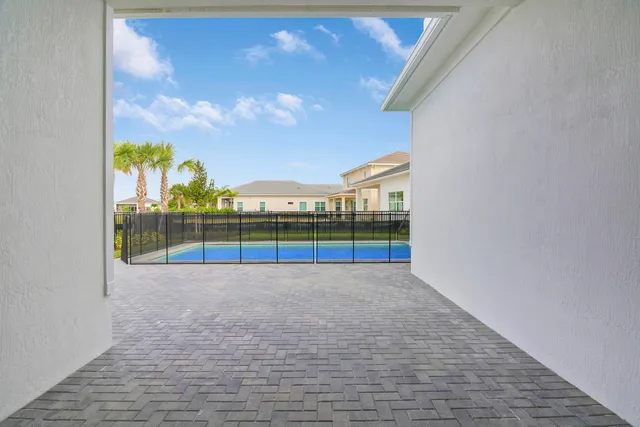 a view of an entryway with a garden