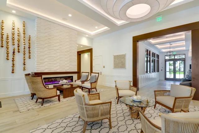 a view of a swimming pool with a yard