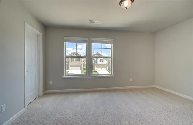 an empty room with a window