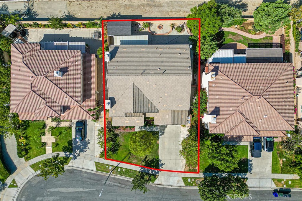 6360 Day Lily Court Rancho Cucamonga, CA 91737 - Photo 54 of 56 an aerial view of a house with swimming pool