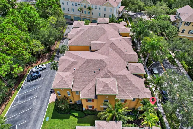 an aerial view of multiple house