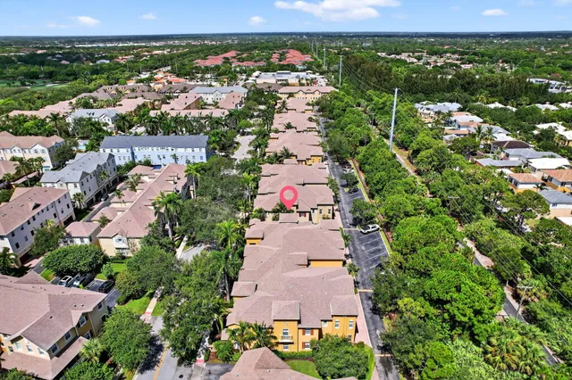 an aerial view of multiple house