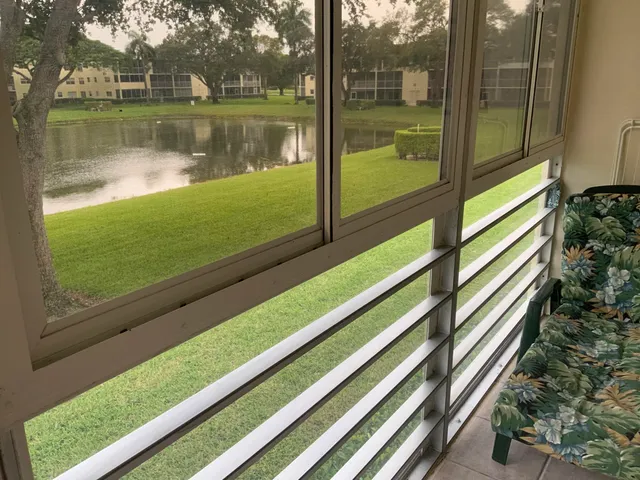 a view of lake from a window