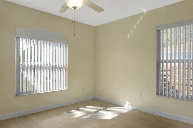 an empty room with a window