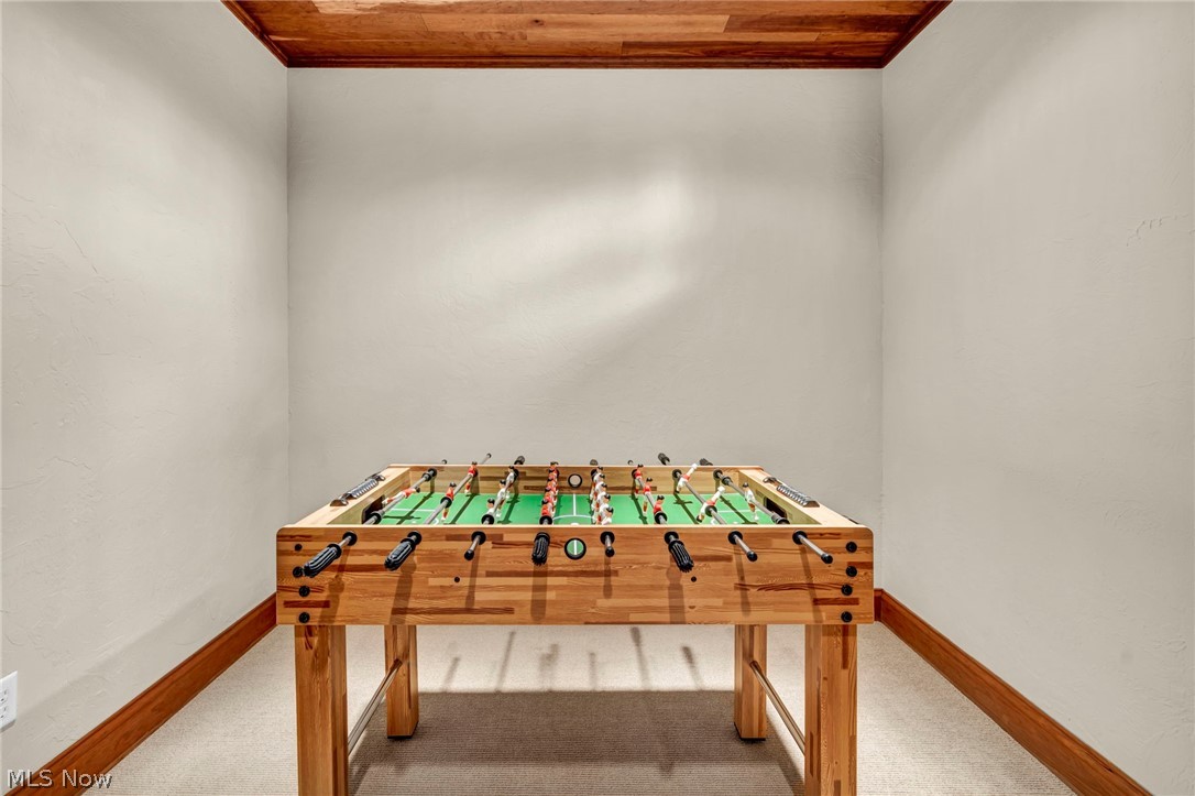 11295 Sutton Place Chardon, OH 44024 - Photo 41 of 50 Recreation room with wooden ceiling and carpet