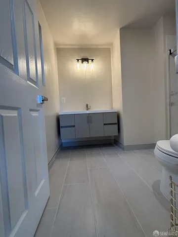 a view of room with cabinets