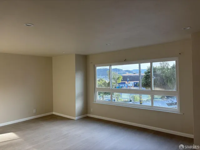 an empty room with a window