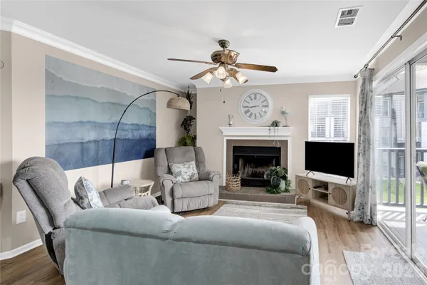 a bedroom with a bed and closet