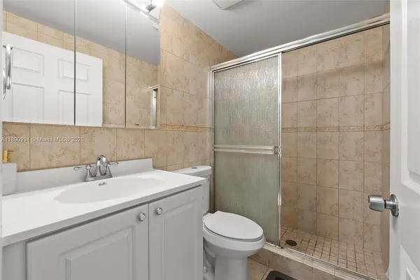 a view of a building from a balcony