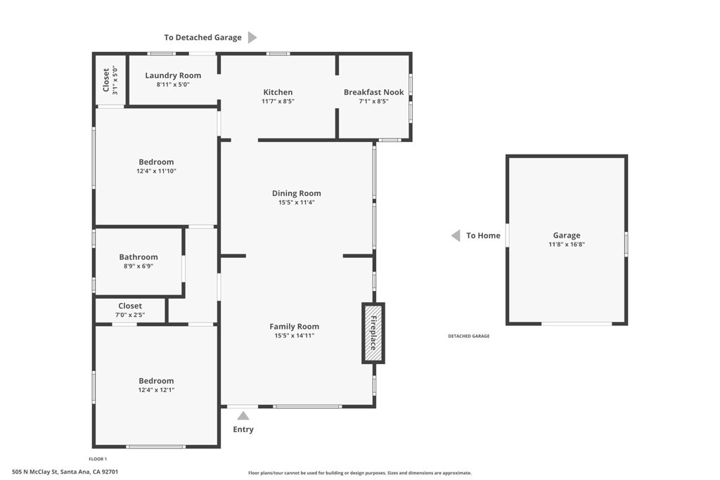 House and Garage Floor Diagram