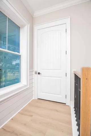 a view of lake and mountain in the back