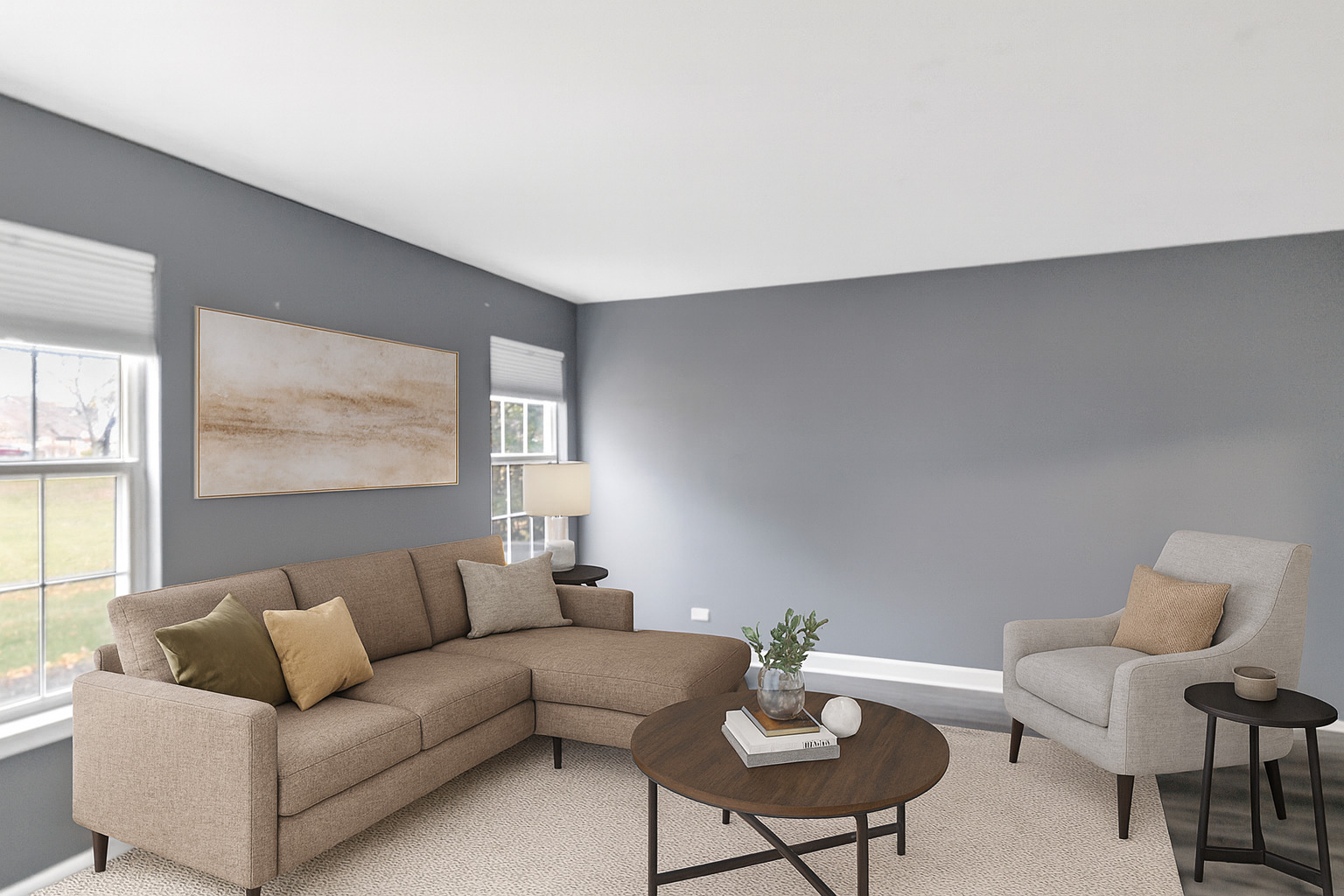 1941 Quaker Hollow Lane, Unit 1941 Streamwood, IL 60107 - Photo 2 of 13 a living room with furniture and a large window