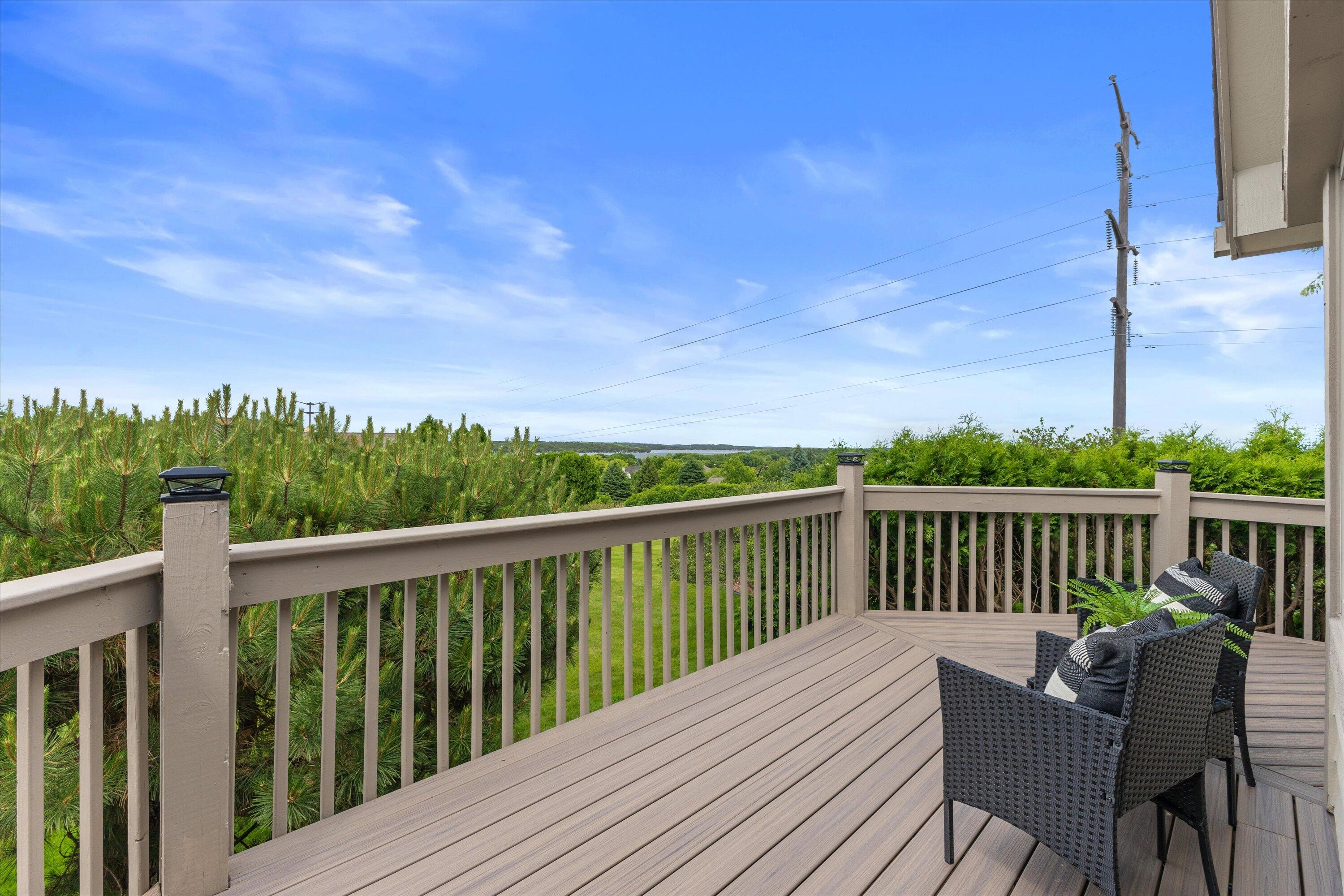 N14-w30046 High Ridge Road Delafield, WI 53072 - Photo 41 of 56 Composite Deck with Full Views of Pewaukee Lake