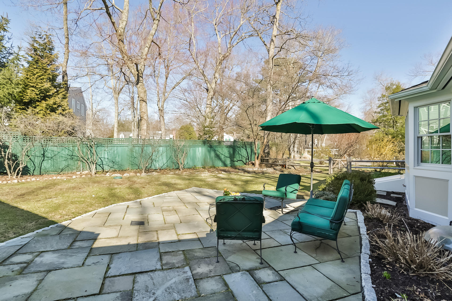 27 Sunset Road Darien, CT 06820 - Photo 32 of 41 a view of backyard with seating space and trees