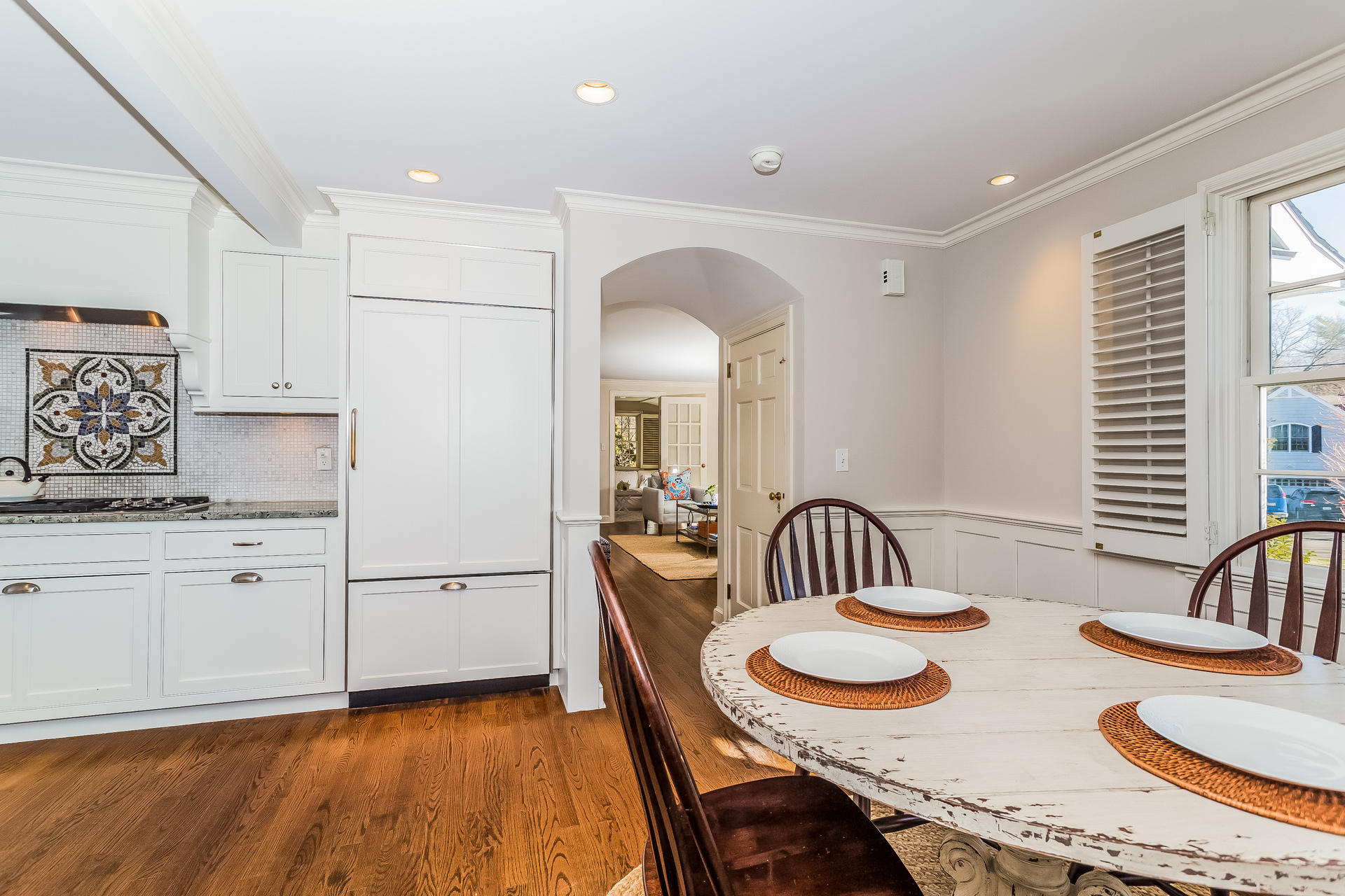 27 Sunset Road Darien, CT 06820 - Photo 7 of 41 a kitchen with sink and view of living room