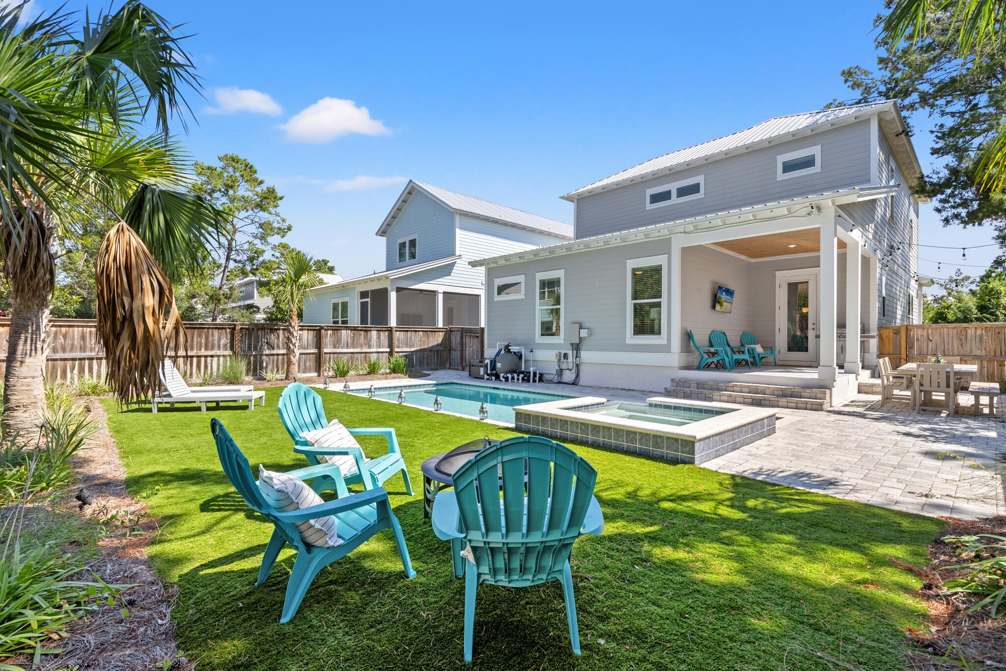 151 West Willow Mist Road Inlet Beach, FL 32461 - Photo 11 of 70 a swimming pool with outdoor seating and yard