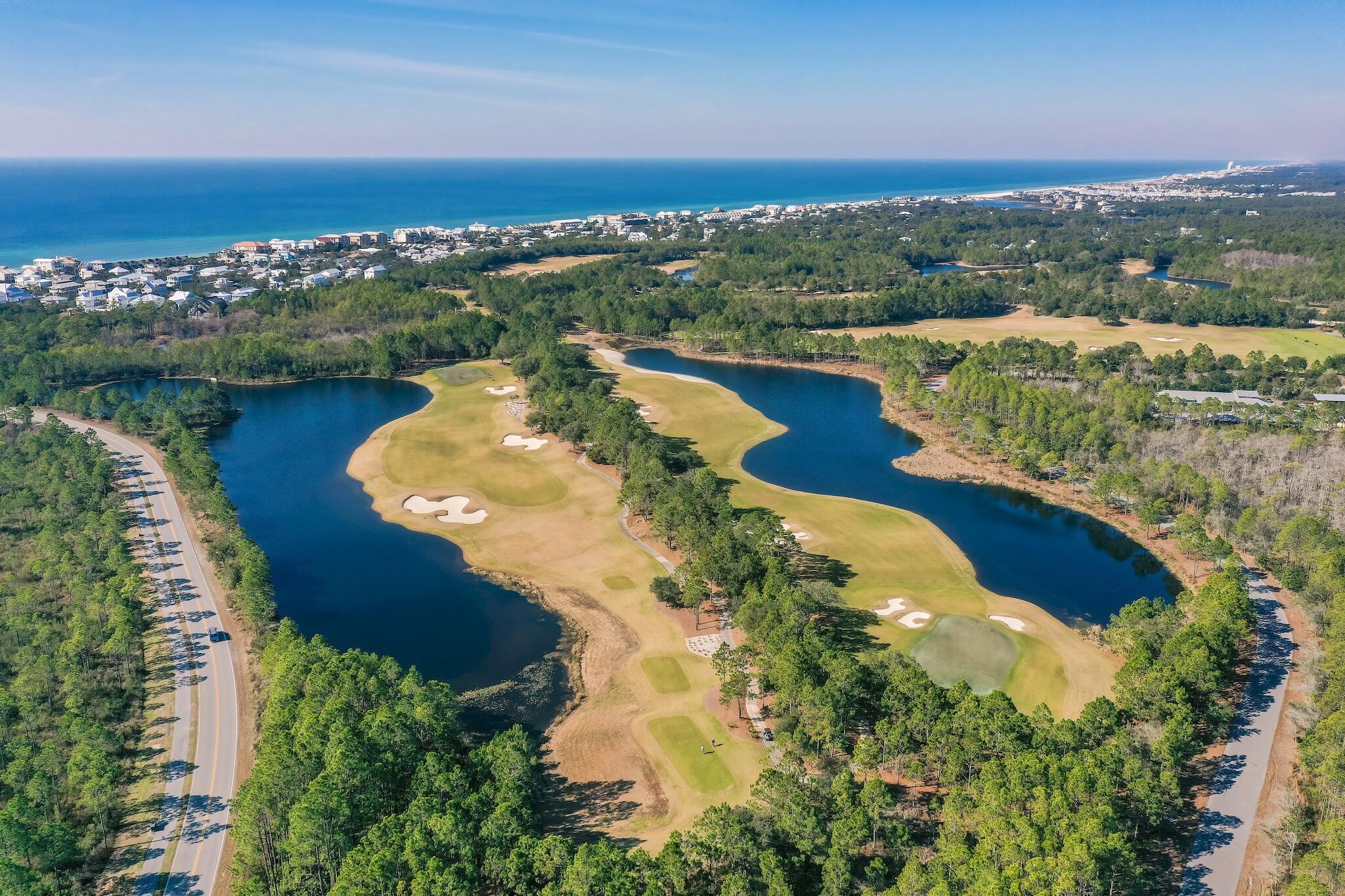 151 West Willow Mist Road Inlet Beach, FL 32461 - Photo 55 of 70 an aerial view of lake residential house with outdoor space and trees around