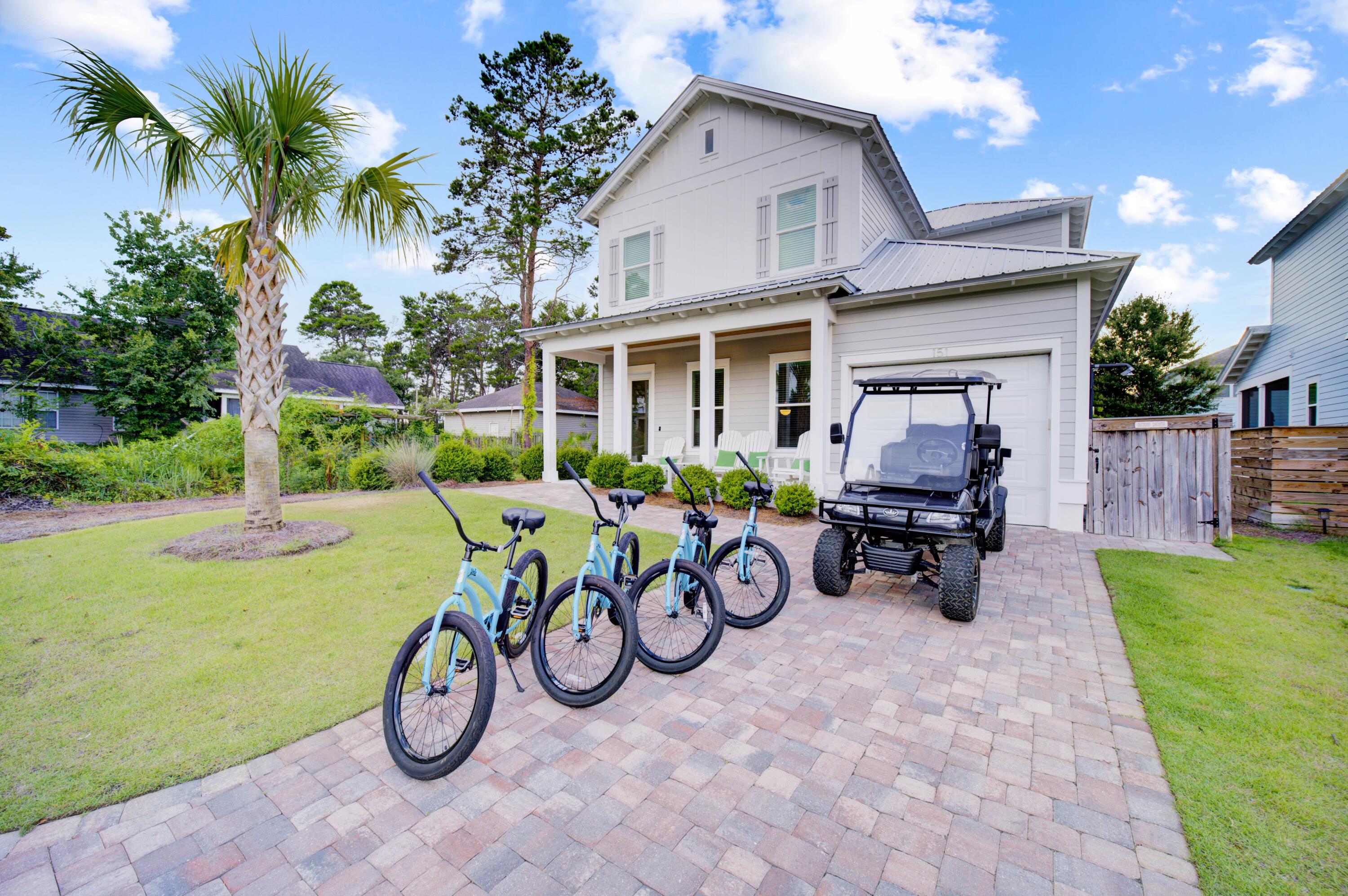 151 West Willow Mist Road Inlet Beach, FL 32461 - Photo 7 of 70 a view of a chair with potted plants in front of the house