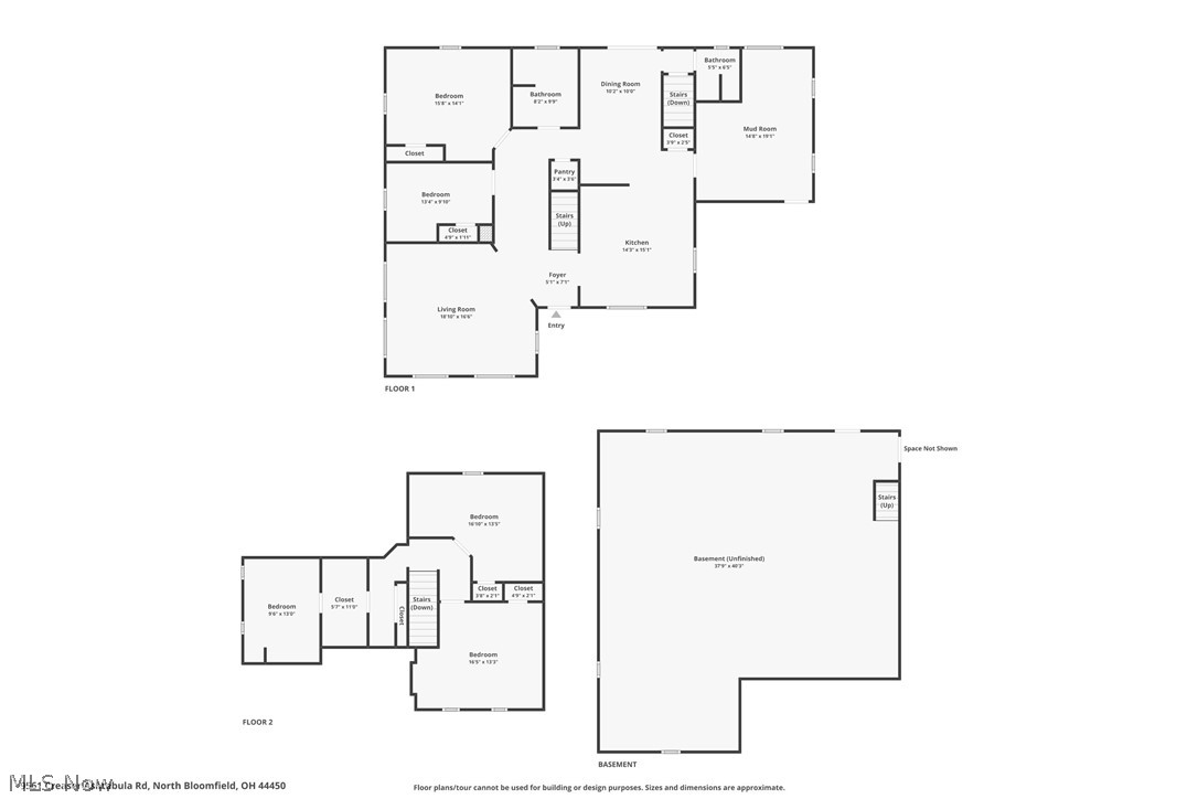 9561 Creaser Road North Bloomfield, OH 44450 - Photo 45 of 45 View of floor plan / room layout
