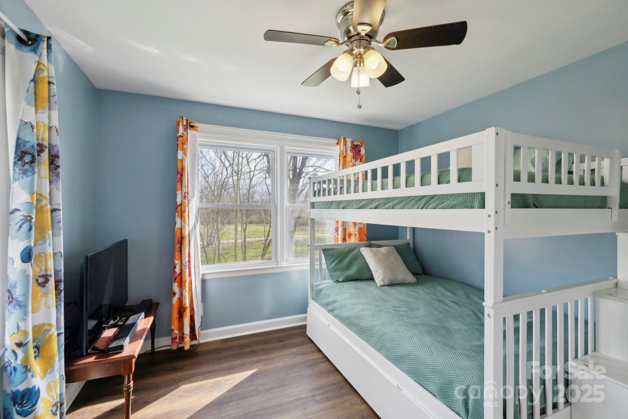 1450 Cane Creek Road Fletcher, NC 28732 - Photo 23 of 36 a bedroom with furniture window and a ceiling fan